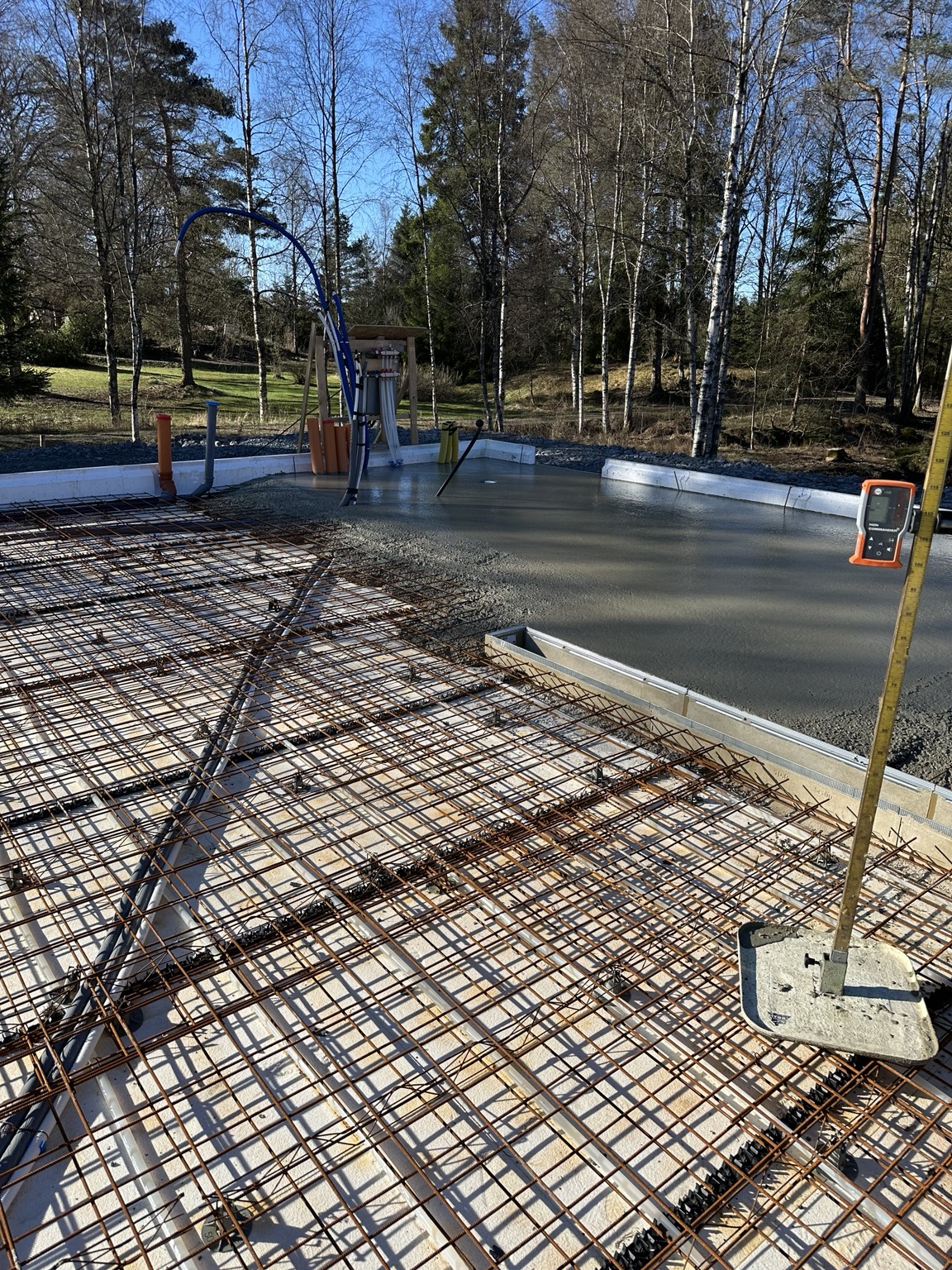 Armering och gjutning av betongplatta